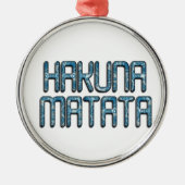 Schönes phantastisches Swahili-Textquotendesign Silbernes Ornament (Vorne)