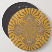 Schönes, phantastisches symmetrisches Musterdesign Button (Vorne & Hinten)