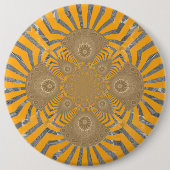 Schönes, phantastisches symmetrisches Musterdesign Button (Vorderseite)