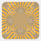 Schönes, phantastisches symmetrisches Musterdesign Quadratischer Aufkleber (Vorderseite)