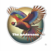 Schönes Pheasant Rooster Aufkleber (Vorderseite)