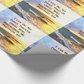 SCHÖNES PHILIPPIANS 4:13 SCRIPTURE-FOTO GESCHENKPAPIER (Ecke)