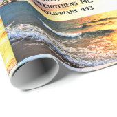 SCHÖNES PHILIPPIANS 4:13 SCRIPTURE-FOTO GESCHENKPAPIER (Rolleneckpunkt)
