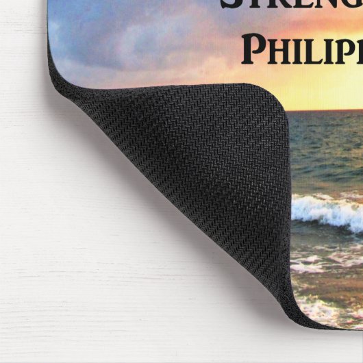 SCHÖNES PHILIPPIANS 4:13 SCRIPTURE-FOTO MOUSEPAD (Ecke)
