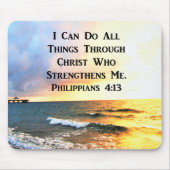 SCHÖNES PHILIPPIANS 4:13 SCRIPTURE-FOTO MOUSEPAD (Vorne)