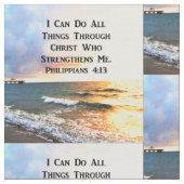 SCHÖNES PHILIPPIANS 4:13 SCRIPTURE-FOTO STOFF (Nahaufnahme)