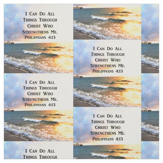 SCHÖNES PHILIPPIANS 4:13 SCRIPTURE-FOTO STOFF (Muster)
