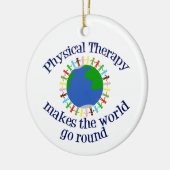 Schönes Physikalisches Therapieweltangebot PT Keramik Ornament (Links)