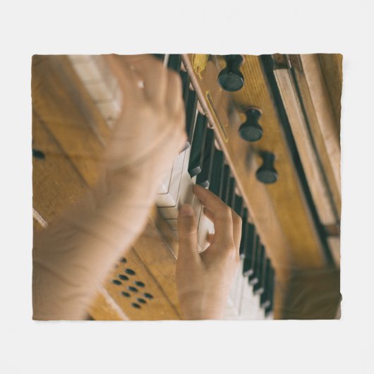 Schönes Piano Fleecedecke (Vorderseite (Horizontal))
