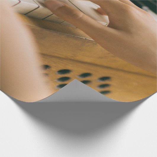 Schönes Piano Geschenkpapier (Ecke)