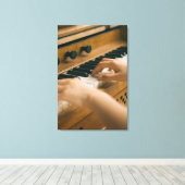Schönes Piano Leinwanddruck (Insitu (Holzboden))