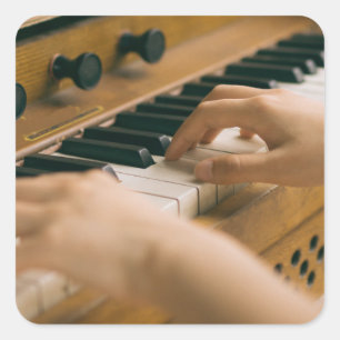 Schönes Piano Quadratischer Aufkleber