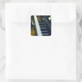 Schönes Piano Quadratischer Aufkleber (Tasche)