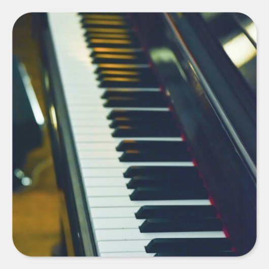 Schönes Piano Quadratischer Aufkleber (Vorderseite)