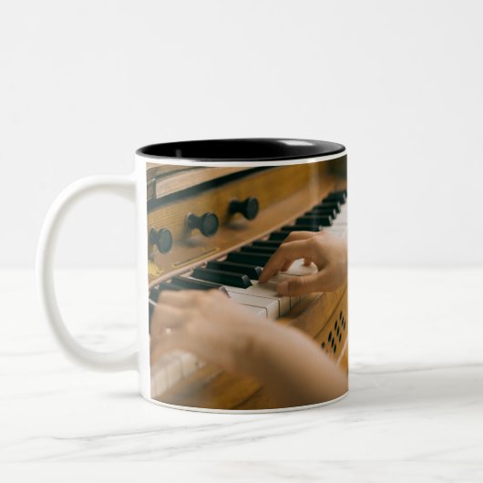 Schönes Piano Zweifarbige Tasse (Links)