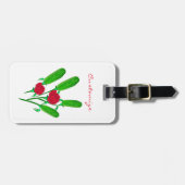 Schönes Pickle Bouquet mit Rose Thunder_Cove Gepäckanhänger (Vorderseite horizontal)