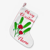 Schönes Pickle Bouquet mit Rose Thunder_Cove Kleiner Weihnachtsstrumpf (Vorderansicht (hängend))
