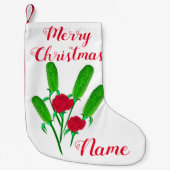 Schönes Pickle Bouquet mit Rose Thunder_Cove Kleiner Weihnachtsstrumpf (Vorderseite)