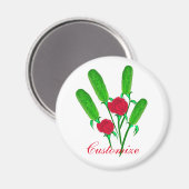 Schönes Pickle Bouquet mit Rose Thunder_Cove Magnet (Vorderseite/Rückseite)