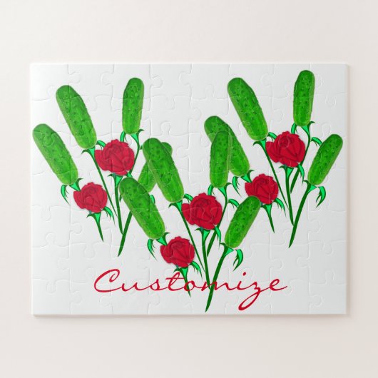 Schönes Pickle Bouquet mit Rose Thunder_Cove Puzzle (Horizontal)