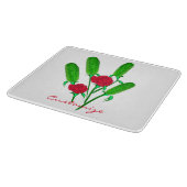 Schönes Pickle Bouquet mit Rose Thunder_Cove Schneidebrett (Ecke)