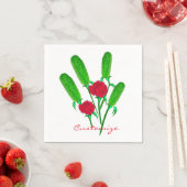 Schönes Pickle Bouquet mit Rose Thunder_Cove Serviette (Beispiel)