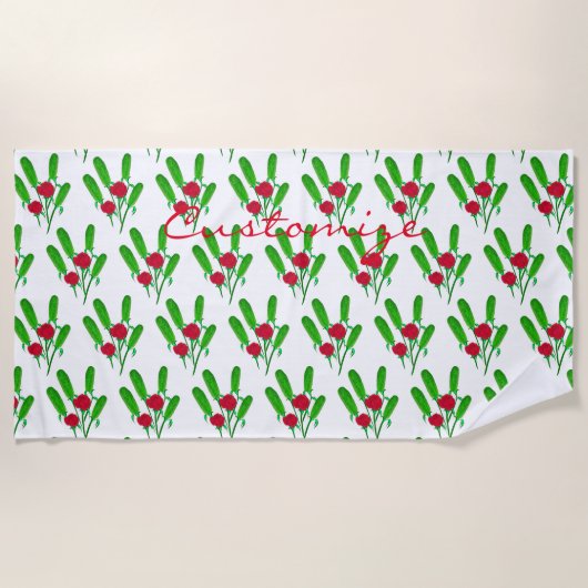 Schönes Pickle Bouquet mit RosesThunder_Cove Strandtuch (Vorderseite)