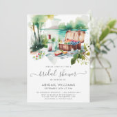 Schönes Picnic Lake Forest Frucht Brautparty Einladung (Stehend Vorderseite)