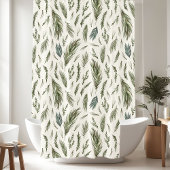 Schönes Pine Tree Branch Muster Duschvorhang