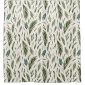 Schönes Pine Tree Branch Muster Duschvorhang (Vorderseite)