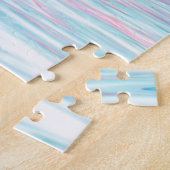 Schönes Pink & Blue Vrikshasana Yoga Puzzle (Seite)