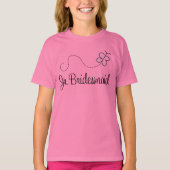 Schönes Pink Butterfly Jr Bridesmaid T-Shirt (Vorderseite)