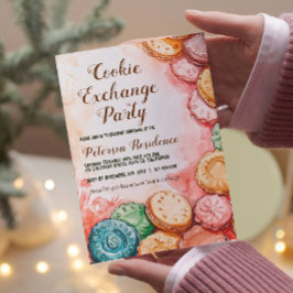 Schönes Pink Cookie Exchange Party Einladung