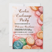 Schönes Pink Cookie Exchange Party Einladung (Vorderseite)