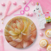 Schönes Pink Dahlia Floral Pappteller (Party)