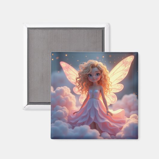 Schönes PInk Fairy Magnet (Vorderseite/Rückseite)