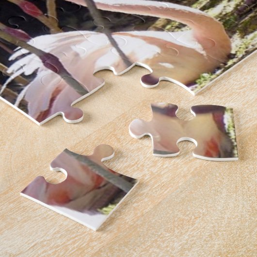 Schönes Pink Flamingos Jigsaw Puzzle (Seite)