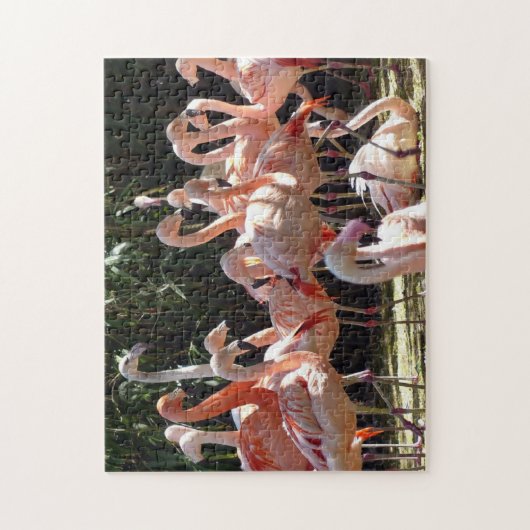 Schönes Pink Flamingos Jigsaw Puzzle (Vertikal)
