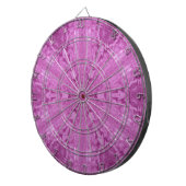 Schönes Pink Girl Lace Kaleidoscope Muster Dartscheibe (Vorderseite rechts)