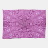 Schönes Pink Girl Lace Kaleidoscope Muster Geschirrtuch (Horizontal)