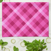 Schönes Pink Magenta Kariert Küchentücher (Gefaltet)
