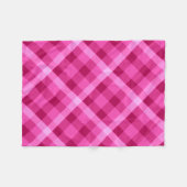 Schönes Pink Magenta Kariertes Fleece Blanka (Vorderseite (Horizontal))