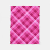 Schönes Pink Magenta Kariertes Fleece Blanka (Vorderseite)