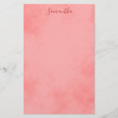 Schönes Pink-Parchment-Geschirr Briefpapier (Vorderseite)