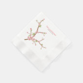 Schönes Pink Pum Blossom Serviette (Ecke)