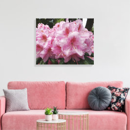 Schönes Pink Rhododendron Bloms Floral Leinwanddruck