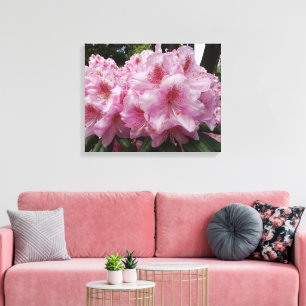 Schönes Pink Rhododendron Bloms Floral Leinwanddruck