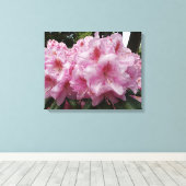 Schönes Pink Rhododendron Bloms Floral Leinwanddruck (Insitu (Holzboden))