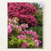 Schönes Pink Rhododendron Bloms Floral Planer (Rückseite)