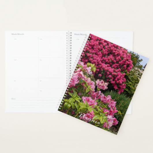 Schönes Pink Rhododendron Bloms Floral Planer (Anzeige)